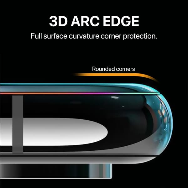 Skärmskydd iPhone 7/8 - 3D Härdat Glas Svart (miljö)