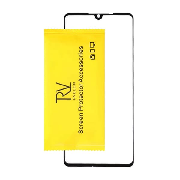 Skärmskydd Samsung A41 - 3D Härdat Glas Svart (miljö)