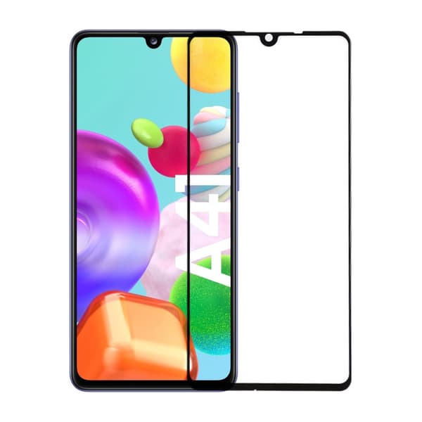 Skärmskydd Samsung A41 - 3D Härdat Glas Svart (miljö)