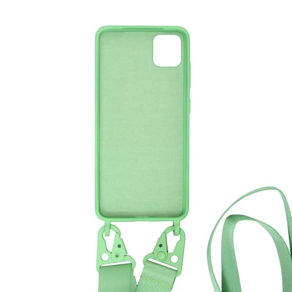 iPhone 11 Pro Max Silikonskal med Rem/Halsband - Grön
