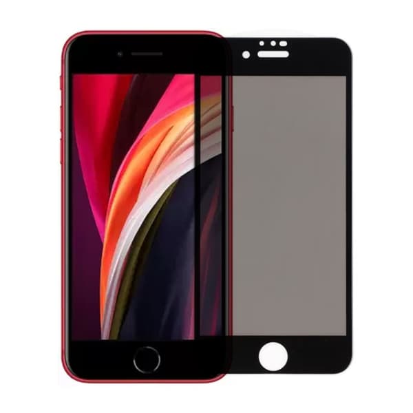 Skärmskydd Privacy iPhone 7/8/SE 2020 - 3D Härdat Glas Svart (miljö)
