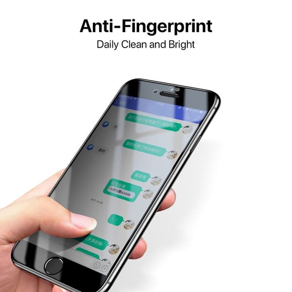 Skärmskydd Privacy iPhone 7/8/SE 2020 - 3D Härdat Glas Svart (miljö)