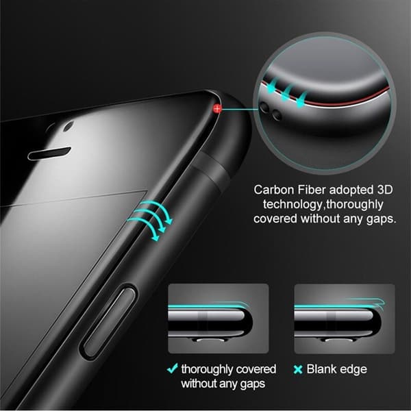 Skärmskydd Privacy iPhone 7/8/SE 2020 - 3D Härdat Glas Svart (miljö)