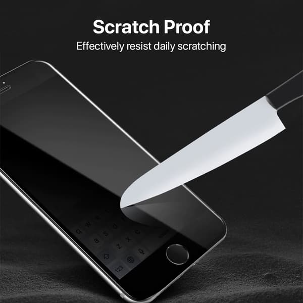 Skärmskydd Privacy iPhone 7/8/SE 2020 - 3D Härdat Glas Svart (miljö)
