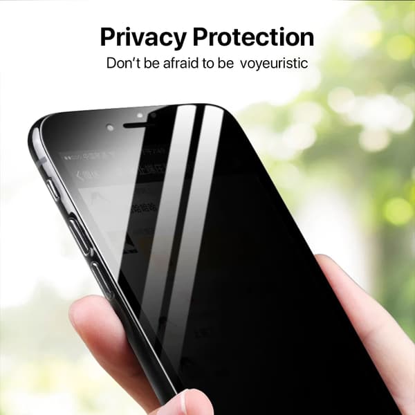 Skärmskydd Privacy iPhone 7/8/SE 2020 - 3D Härdat Glas Svart (miljö)
