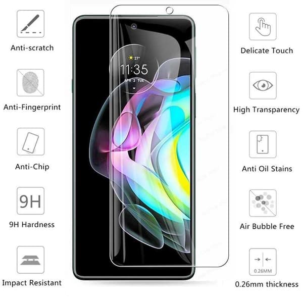 2-PACK Motorola Edge 20 Lite Hærdet glas 0,26 mm 2,5D 9H