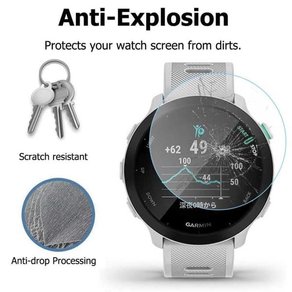 Garmin Forerunner 55 Hærdet glas 0,2mm 9H 2,5D