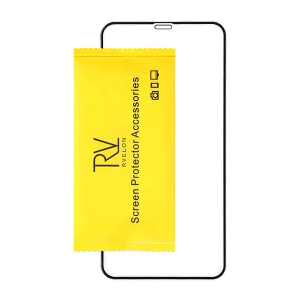 Skärmskydd iPhone 11 Pro Max/XS Max - 3D Härdat Glas Svart (miljö)