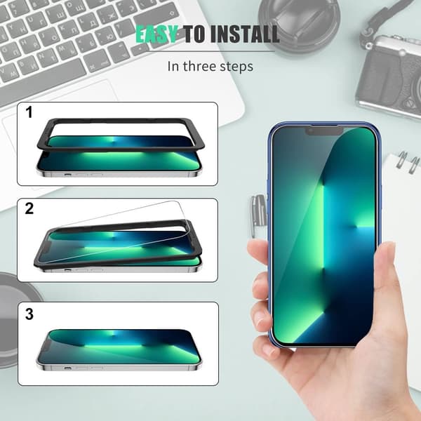 iPhone 13 Pro [7-PACK] 3x karkaistu lasi + 1x silkonikotelo TPU