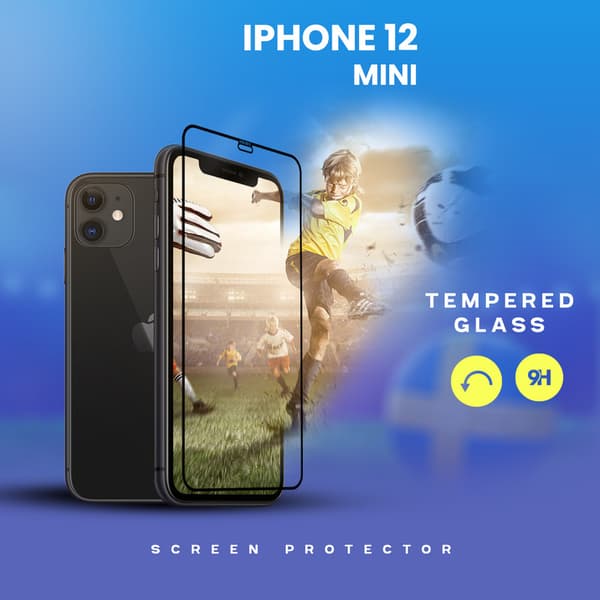iPhone 12 Mini - Härdat Glas 9H - Super Kvalitet 3D Skärmskydd
