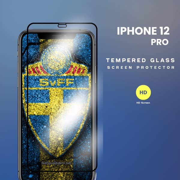 iPhone 12 Pro - Härdat Glas 9H - Super Kvalitet 3D Skärmskydd