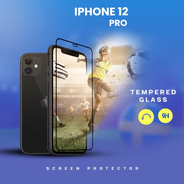 iPhone 12 Pro - Härdat Glas 9H - Super Kvalitet 3D Skärmskydd