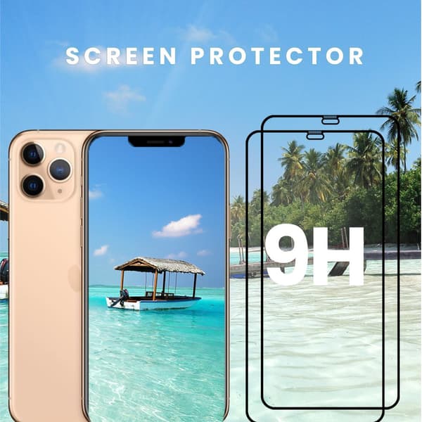 2-Pack iPhone 12 Pro - 9D Härdat Glass - Härdat Glas 9H - Super Kvalitet 3D Skärmskydd
