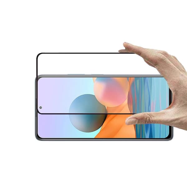 Skärmskydd Xiaomi Note 10S - 3D Härdat Glas Svart (miljö)