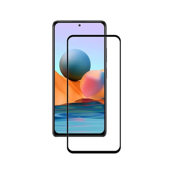Skärmskydd Xiaomi Note 10S - 3D Härdat Glas Svart (miljö)