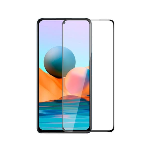 Skärmskydd Xiaomi Note 10S - 3D Härdat Glas Svart (miljö)
