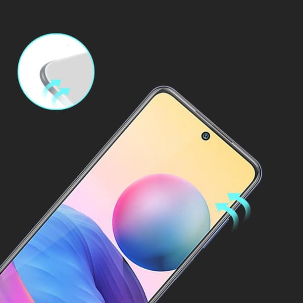 Skärmskydd Xiaomi Redmi Note 10 5G - 3D Härdat Glas Svart (miljö)