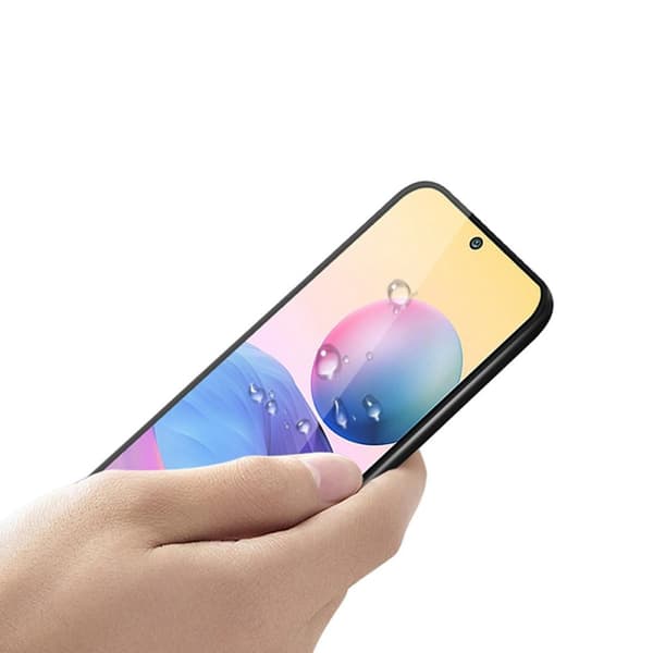Skärmskydd Xiaomi Redmi Note 10 5G - 3D Härdat Glas Svart (miljö)