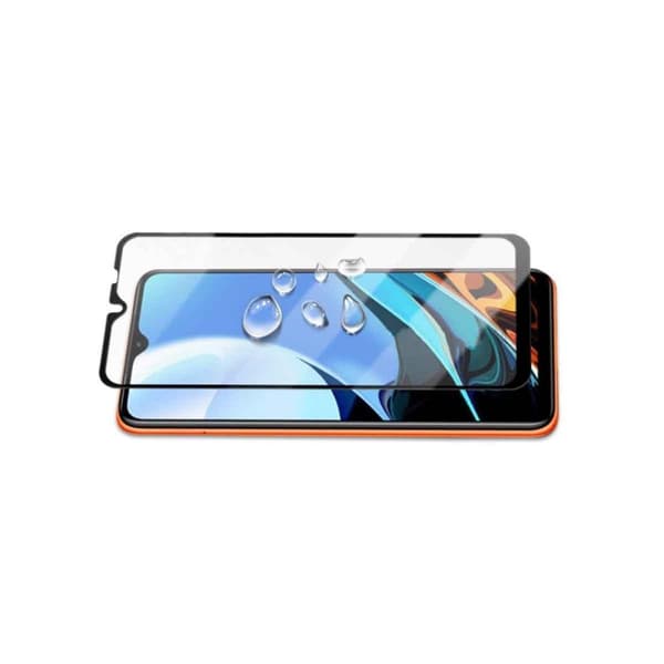Skärmskydd Xiaomi Redmi 9T - 3D Härdat Glas Svart (miljö)