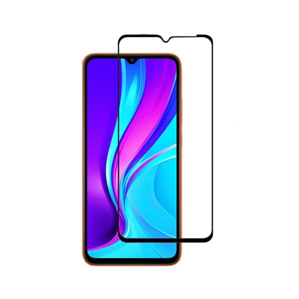 Skärmskydd Xiaomi Redmi 9C - 3D Härdat Glas Svart (miljö)