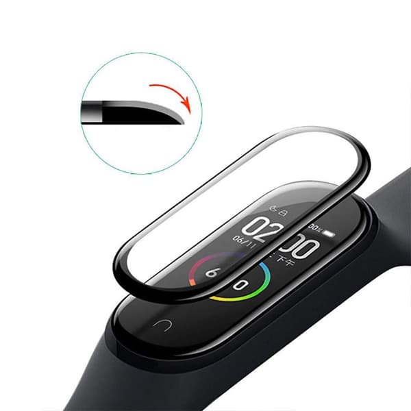 Skärmskydd Xiaomi Mi Smart Band 4/5 - Härdat Glas Svart