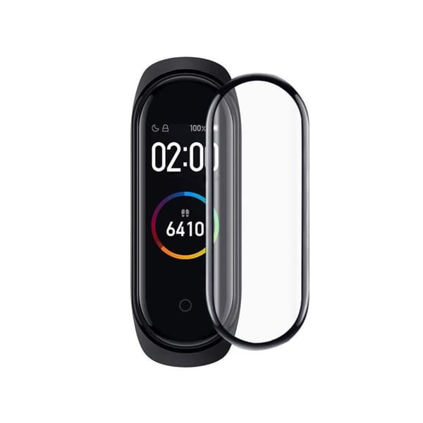 Skärmskydd Xiaomi Mi Smart Band 4/5 - Härdat Glas Svart