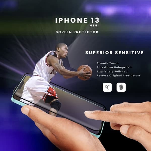 iPhone 13 Mini - Härdat Glas 9H-Super Kvalitet 3D Skärmskydd