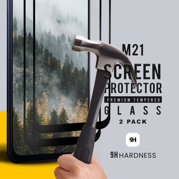 2-Pack Samsung M21 - Härdat Glas 9H - Super Kvalitet 3D Skärmskydd