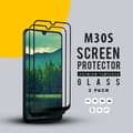 Miniatyrbild 1 av 5: 2-Pack Samsung M30s - Härdat Glas 9H - Super Kvalitet 3D Skärmskydd