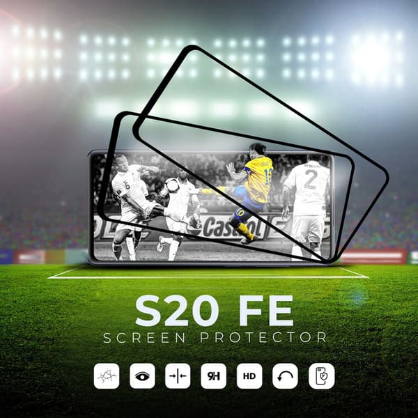 2-Pack Samsung Galaxy S20 FE - Härdat Glass 9H  - Super Kvalitet 3D Skärmskydd