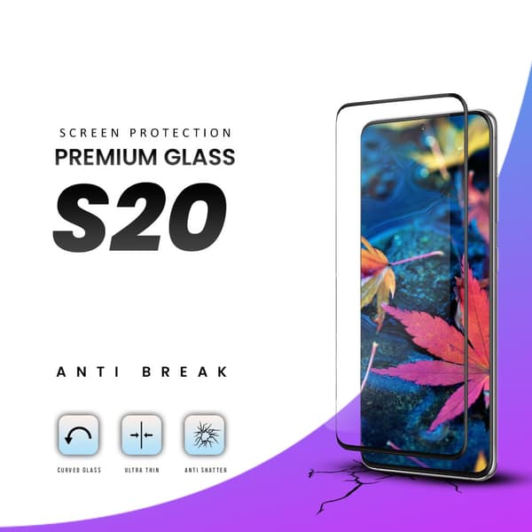 Samsung Galaxy S20 - Härdat Glas 9H - Super Kvalitet 3D Skärmskydd