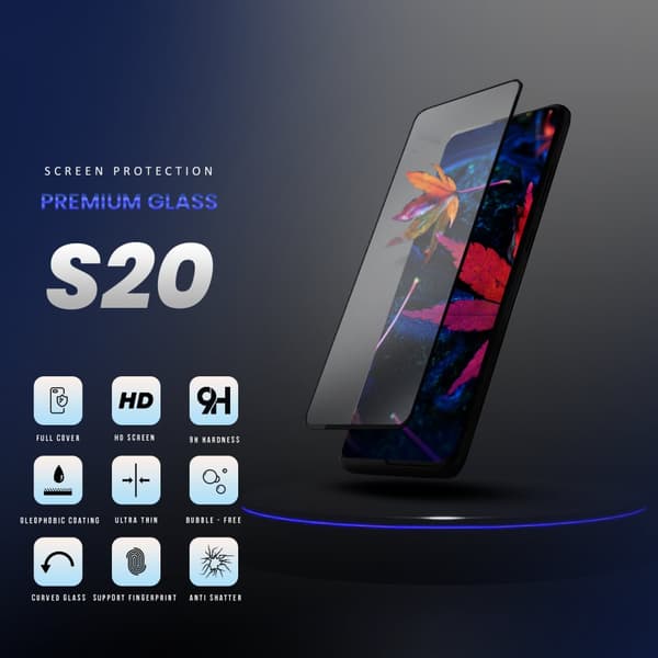 Samsung Galaxy S20 - Härdat Glas 9H - Super Kvalitet 3D Skärmskydd