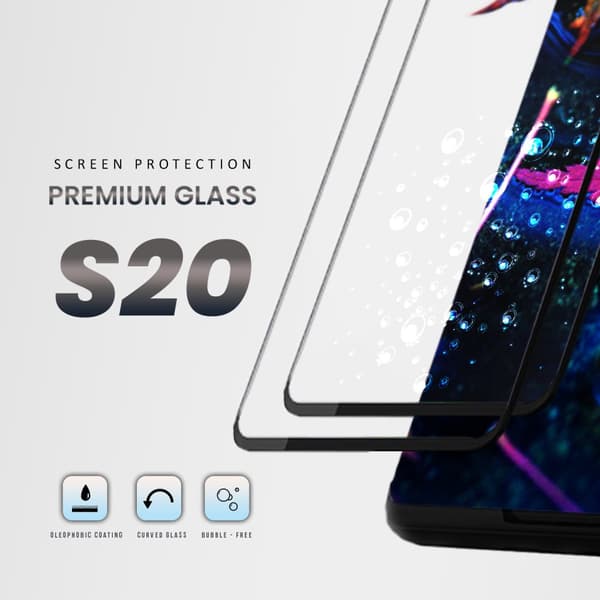 2-Pack Samsung Galaxy S20 - Härdat Glas 9H - Super Kvalitet 3D Skärmskydd