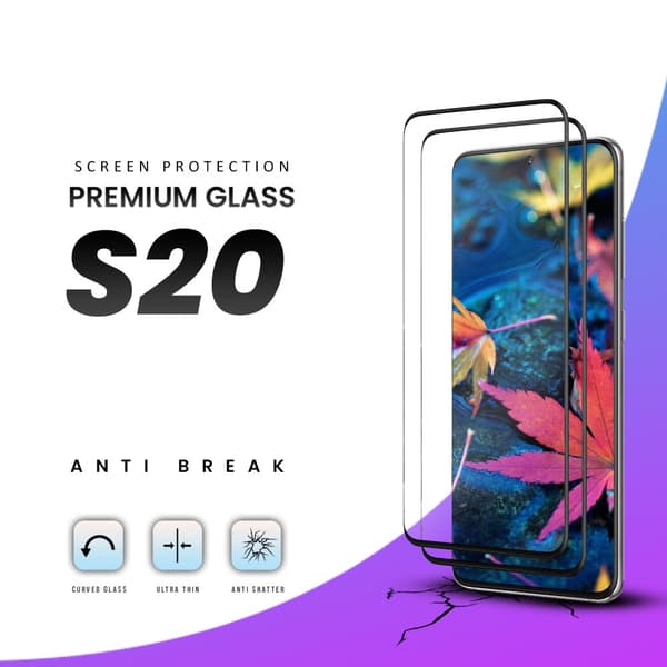 2-Pack Samsung Galaxy S20 - Härdat Glas 9H - Super Kvalitet 3D Skärmskydd