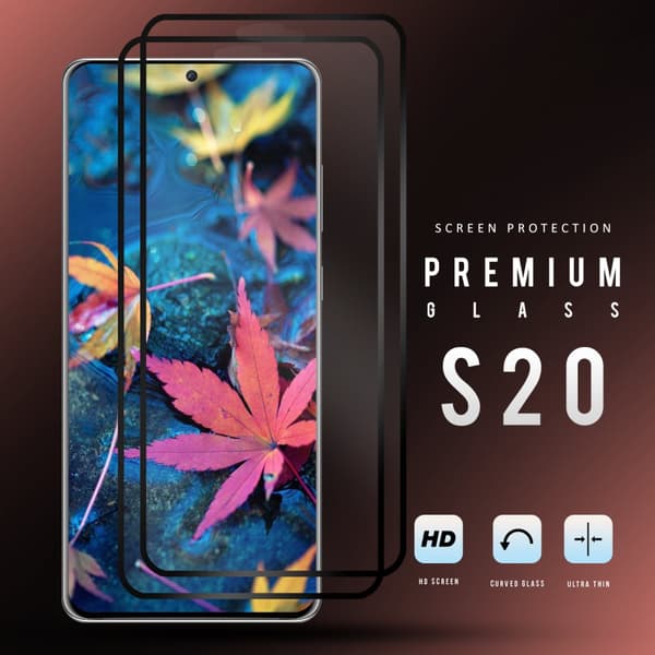 2-Pack Samsung Galaxy S20 - Härdat Glas 9H - Super Kvalitet 3D Skärmskydd