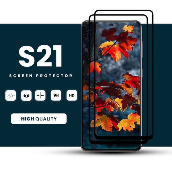 2-Pack Samsung Galaxy S21 5G - Härdat Glas 9H - Super Kvalitet 3D Skärmskydd