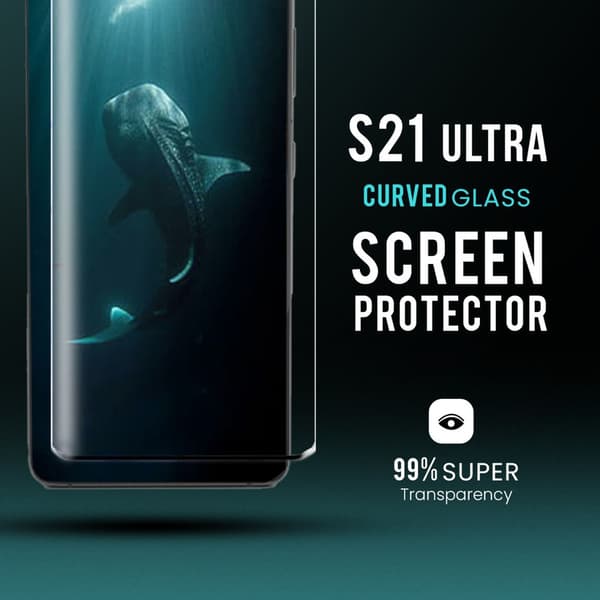 Samsung S21 Ultra - Härdat Glas 9H - Super Kvalitet 3D Skärmskydd