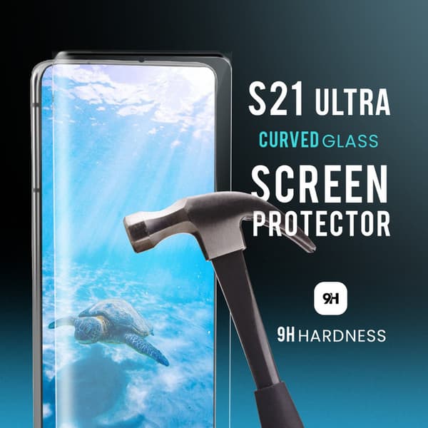 Samsung S21 Ultra - Härdat Glas 9H - Super Kvalitet 3D Skärmskydd