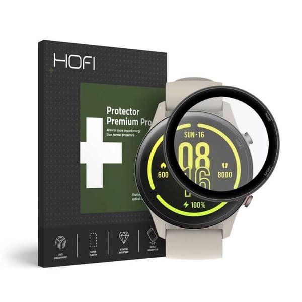 2-PACK Xiaomi Mi Watch FullFrame 3D Härdat glas 0.26mm 9H