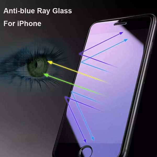 2 PACK Anti-Blue, 9H skärmskydd Kompatibel med Iphone