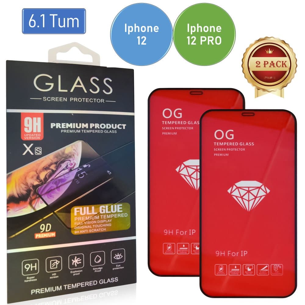 Golden Armor, 9H Premium, Skärmskydd iPhone, Härdat Glas, 2-Pack