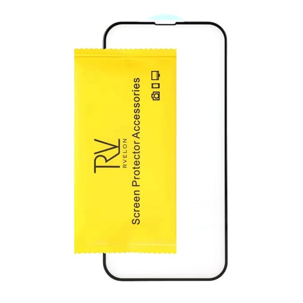 Skärmskydd iPhone 13 Pro Max/14 Plus - 3D Härdat Glas Svart (miljö)