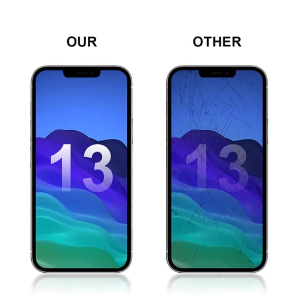 Skärmskydd iPhone 13 Pro Max/14 Plus - 3D Härdat Glas Svart (miljö)