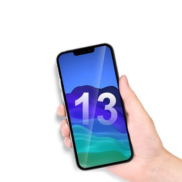 Skärmskydd iPhone 13 Pro Max/14 Plus - 3D Härdat Glas Svart (miljö)