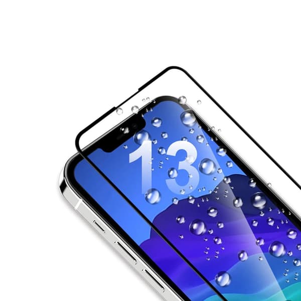 Skärmskydd iPhone 13 Pro Max/14 Plus - 3D Härdat Glas Svart (miljö)