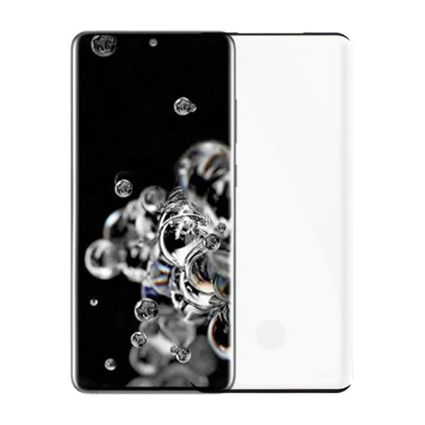 Skärmskydd och kameraskydd Samsung Galaxy S20 Ultra 5G - 3D Härdat Glas (miljö)