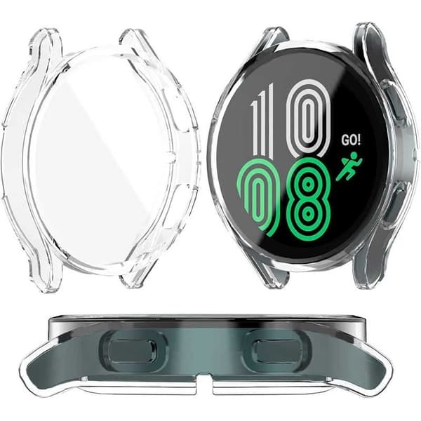 2-PACK Fulddækkende Galaxy Watch 4 44mm Ultra Thin TPU Shell Liquid