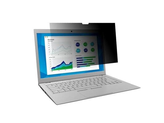 3M PFNDE015, 39,6 cm (15.6"), 16:10, Laptop, Rammeløst skjermfilter, Anti-gjenskinn, Privatliv, 29,02991168 g Sort