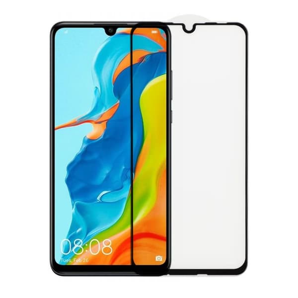 Skärmskydd Huawei P30 Lite - 3D Härdat Glas Svart (miljö)