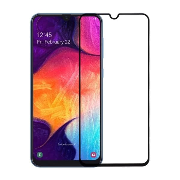 Skärmskydd Samsung A30/A50 - 3D Härdat Glas Svart (miljö)
